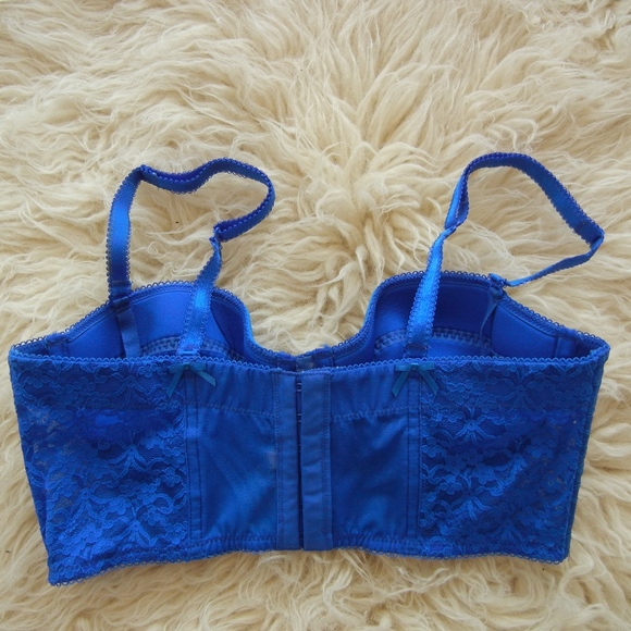 Blue Bustier Crop Top - Picture 2 of 4